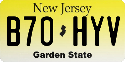 NJ license plate B70HYV