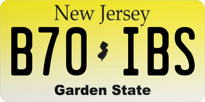 NJ license plate B70IBS