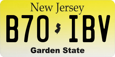NJ license plate B70IBV