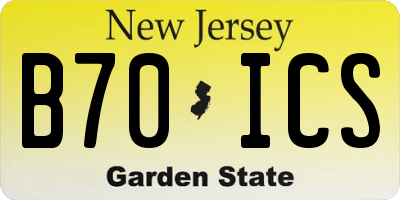 NJ license plate B70ICS