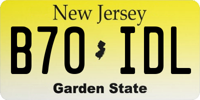 NJ license plate B70IDL
