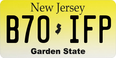 NJ license plate B70IFP