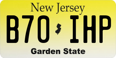 NJ license plate B70IHP