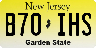 NJ license plate B70IHS