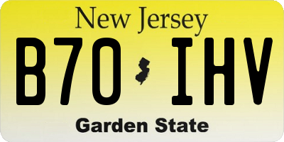 NJ license plate B70IHV