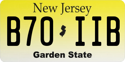 NJ license plate B70IIB
