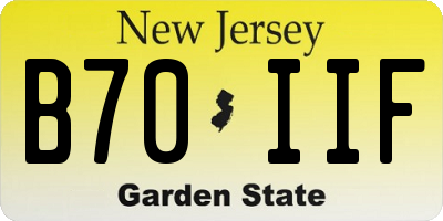 NJ license plate B70IIF