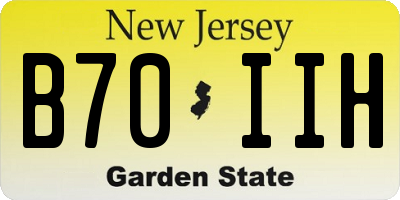 NJ license plate B70IIH