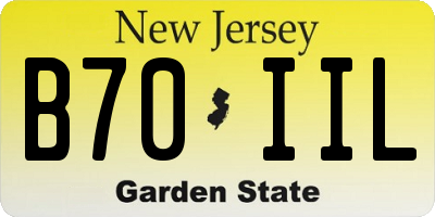 NJ license plate B70IIL