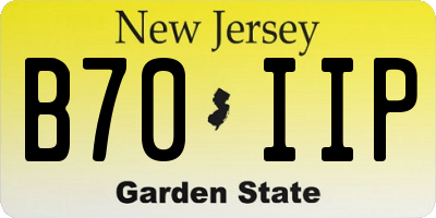 NJ license plate B70IIP