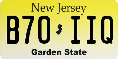 NJ license plate B70IIQ