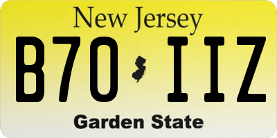 NJ license plate B70IIZ