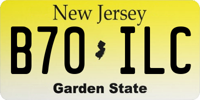 NJ license plate B70ILC