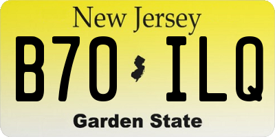 NJ license plate B70ILQ