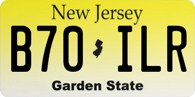 NJ license plate B70ILR