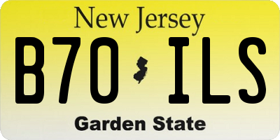 NJ license plate B70ILS