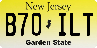 NJ license plate B70ILT