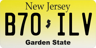 NJ license plate B70ILV
