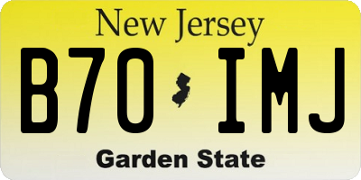 NJ license plate B70IMJ