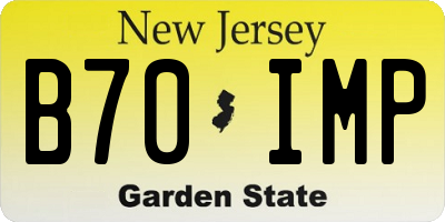 NJ license plate B70IMP