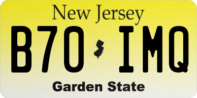 NJ license plate B70IMQ