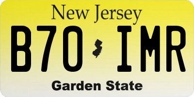 NJ license plate B70IMR