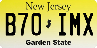NJ license plate B70IMX