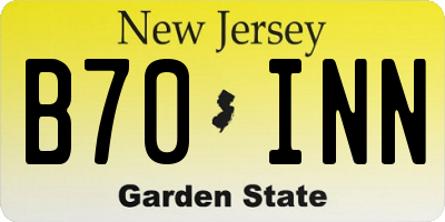 NJ license plate B70INN