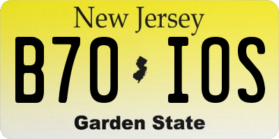 NJ license plate B70IOS