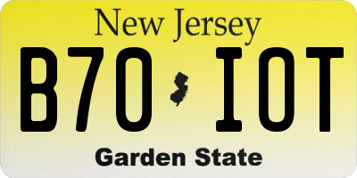 NJ license plate B70IOT