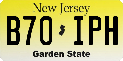 NJ license plate B70IPH