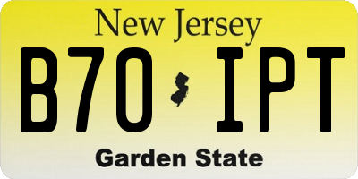 NJ license plate B70IPT