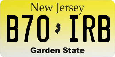 NJ license plate B70IRB