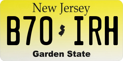 NJ license plate B70IRH