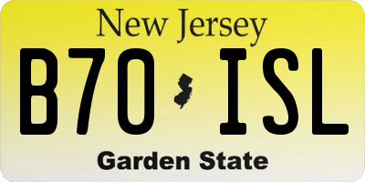 NJ license plate B70ISL