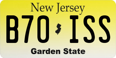 NJ license plate B70ISS