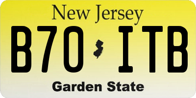 NJ license plate B70ITB