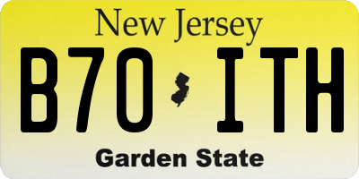 NJ license plate B70ITH