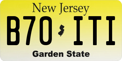 NJ license plate B70ITI