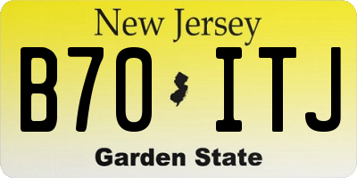 NJ license plate B70ITJ