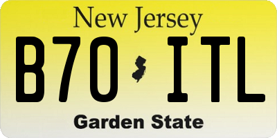 NJ license plate B70ITL