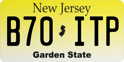 NJ license plate B70ITP