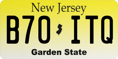 NJ license plate B70ITQ