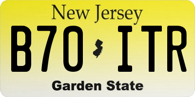 NJ license plate B70ITR