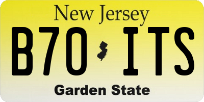 NJ license plate B70ITS