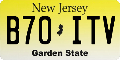 NJ license plate B70ITV