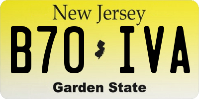 NJ license plate B70IVA