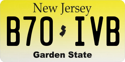 NJ license plate B70IVB