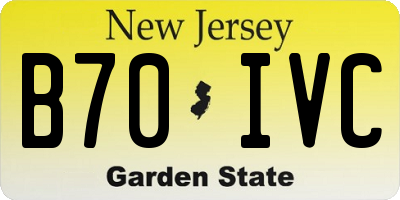 NJ license plate B70IVC