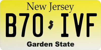 NJ license plate B70IVF